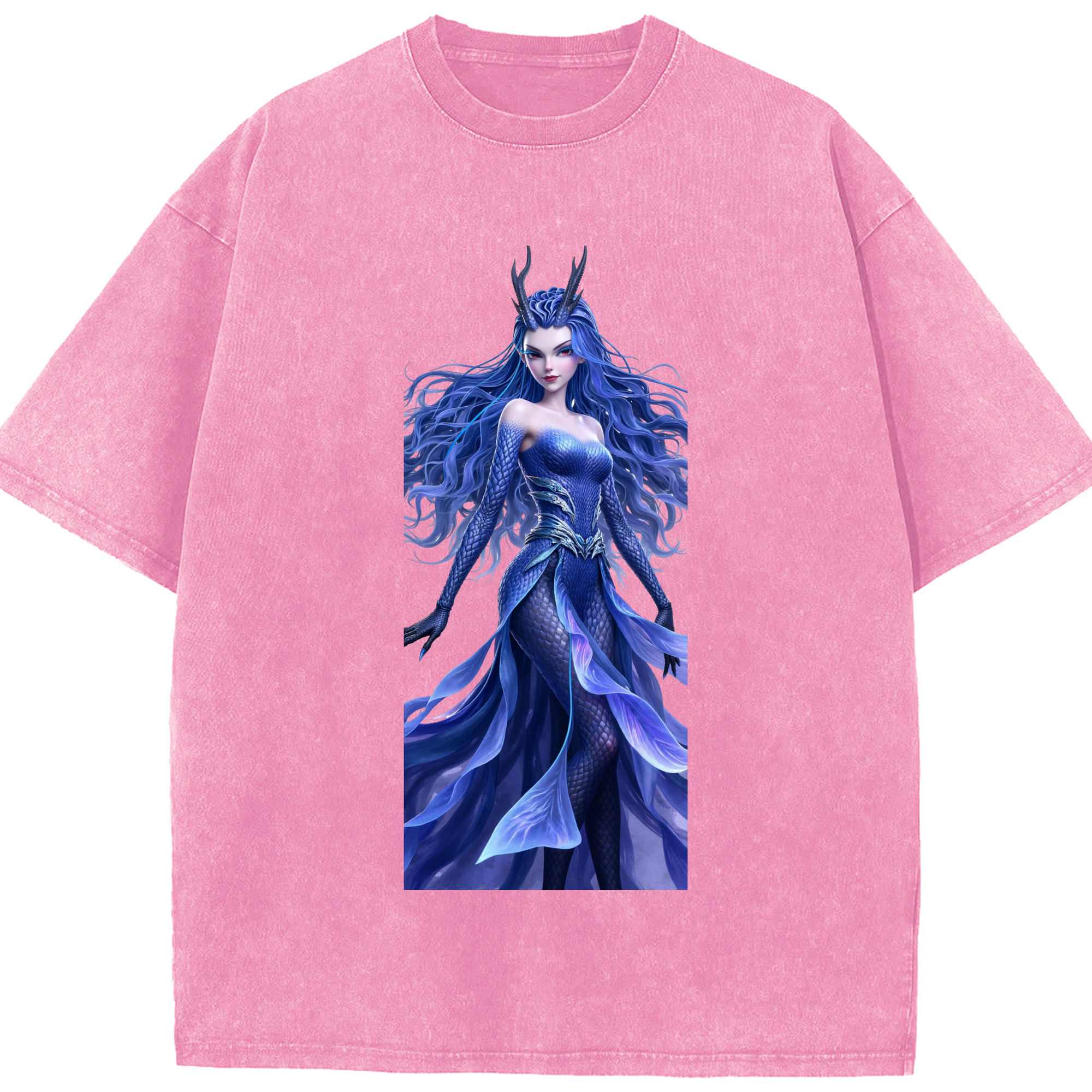 （画像用） Ne Zha 2 ナタ 魔童の大暴れ 綿100% ヴィンテージ風 半袖Tシャツ（フロントプリント）